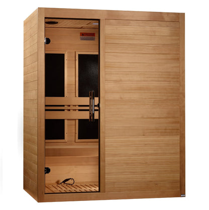 Maxxus S-Line Low EMF Indoor Infrared Sauna in Canadian Hemlock (3-Person Capacity)