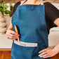 Caraway Linen Apron in Navy