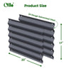 Olle Gardens 17" Tall, 12-in-1 20" Raised Bed Extension Kit - Midnight Grey