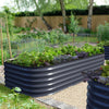 Olle Gardens 17" Tall, 12-in-1 Raised Garden Bed - Midnight Grey
