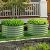 Olle Gardens 17" Tall, 24" Round Pair Raised Garden Beds , (2) per set - Sage Green
