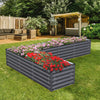 Olle Gardens 17" Tall "L" Shape Infinity Raised Garden Bed - Midnight Grey