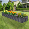 Olle Gardens 17" Tall Rectangle Infinity Raised Garden Bed - Midnight Grey