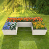 Olle Gardens 17" Tall "U" Shape Infinity Raised Garden Bed - Ivory