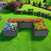 Olle Gardens 17" Tall "U" Shape Infinity Raised Garden Bed - Midnight Grey
