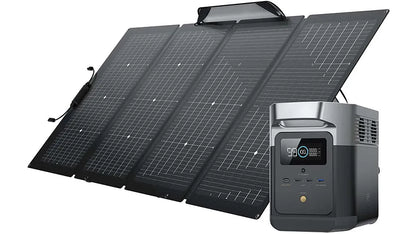 EcoFlow Package - DELTA Mini Portable Power Station (882Wh) and 1 x Bifacial Portable Solar Panel (220W)