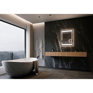 Paris Mirror 24" x 32" Rectangle Aurora Illuminated Mirror 3000K