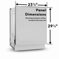 Induction Hardware 24-Inch Ultra Quiet Dishwasher, 44 dBA, Panel Ready, DWM-24-PR