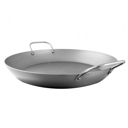 Mauviel 1830 M'STEEL Black Carbon Steel Paella Pan With Iron Handles