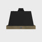FORNO Espresso Vittorio 36" 600 CFM Wall Mount Range Hood in Black and Antique Brass Trim with Remote Control, FRHWM5078-36BLK