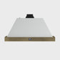FORNO Espresso Vittorio 48" 600 CFM Wall Mount Range Hood in White and Antique Brass Trim with Remote Control, FRHWM5078-48WHT
