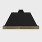 FORNO Espresso Vittorio 48" 600 CFM Wall Mount Range Hood in Black and Antique Brass Trim with Remote Control, FRHWM5078-48BLK