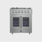 FORNO Massimo 30″ 4.32 cu. ft. Freestanding French Door Gas Range with 5 Burners, FFSGS6439-30