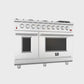 FORNO Massimo 48″ 6.58 cu. ft. Freestanding Gas Range with 8 Burners, FFSGS6239-48