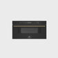 FORNO Espresso Capoliveri 30" 1.2 cu. ft. Built-In Microwave Drawer in Black with Antique Brass Handles, FMWDR3000-30BLK