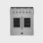 FORNO Galiano 30" 4.32 cu. ft. Freestanding Gas Range with French Door and 5 Burners, FFSGS6444-30