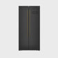 FORNO Espresso Salerno 33" 15.6 cu. ft. Refrigerator in Black with Antique Brass Handles, FFRBI1805-33BLK