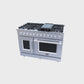 FORNO Massimo 48″ Freestanding French Door Dual Fuel Range with 8 Burners, FFSGS6325-48