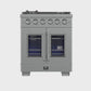 FORNO Capriasca 30" 4.32 cu. ft. Professional Gas Range with French Door and 5 Sealed Burners, FFSGS6460-30