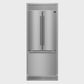 FORNO Gallipoli 35" 17.5 cu. ft. French Door Built-In Refrigerator in Stainless Steel with Ice Maker and Grill Trim Kit, FFFFD1974-35SG