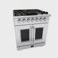 FORNO Capriasca 30" 4.3 cu. ft. Dual Fuel Range with French Door and 5 Sealed Burners, FFSGS6387-30