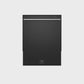 FORNO Espresso Pozzo 24" Built-In Dishwasher in Black with Silver Handles, FDWBI8067-24BLK