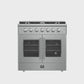 FORNO Galiano 36" 5.36 cu. ft. Freestanding Gas Range with French Door and 6 Burners, FFSGS6444-36