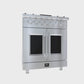 FORNO Massimo 30″ 4.32 cu. ft. Freestanding French Door Dual Fuel Range with 5 Burners, FFSGS6325-30