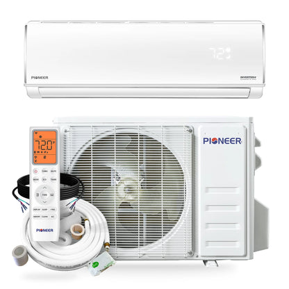 Pioneer® Diamante Pro™ 24,000 BTU 21 SEER2 230V High-Wall Mini Split Air Conditioner Inverter Heat Pump with 16 Ft. Kit