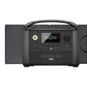 EcoFlow Package - RIVER Pro Portable Power Station (720Wh) and 1 x Portable Solar Panel (160W)