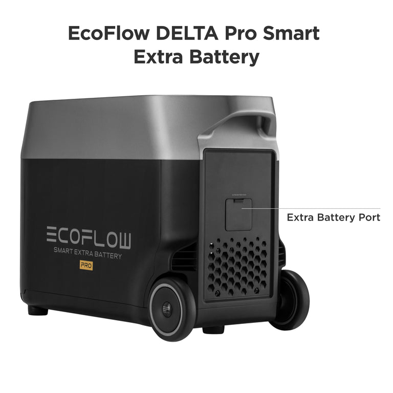 EcoFlow Package - DELTA Pro Portable Power Station (3600Wh) and 2 x Extra Battery