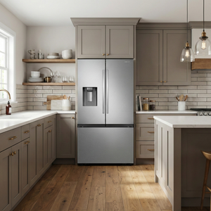 SAMSUNG 36" 31 cu. ft. Standard Depth Mega Capacity 3-Door French Door Refrigerator with Four Types of Ice in Stainless Steel
