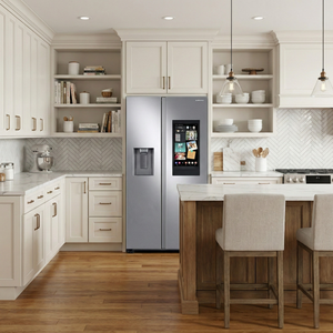 SAMSUNG 36" 26.7 cu. ft. Standard Depth Large Capacity Side-by-Side Refrigerator with Touch Screen Family Hub™ in Stainless Steel