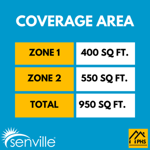 Senville AURA 21,000 BTU 2 Zone Ductless Mini Split - 230V - 25 SEER2 - Energy Star, SENA-18HF-D912