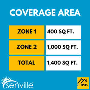 Senville AURA 27,000 BTU Ceiling Cassette 2 Zone Ductless Mini Split - 230V - 23 SEER2 - Energy Star, SENA-30HF-DIC-918