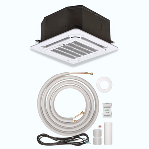 Senville AURA 24,000 BTU Multi-Zone Mini Split Ceiling Cassette Air Handler, SENA-24HFMO-ICZ