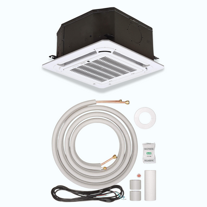 Senville AURA 18,000 BTU Multi-Zone Mini Split Ceiling Cassette Air Handler, SENA-18HFMO-ICZ