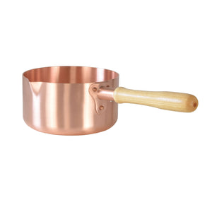 Mauviel 1830 M'PASSION Sugar Sauce Pan With Wood Handle, 1.9-Qt