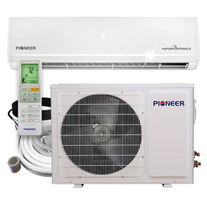 Pioneer Hyperformance 18K BTU Ductless Mini Split Hyper Heat Pump Complete System, Energy Star, WYF018GHFI25RH