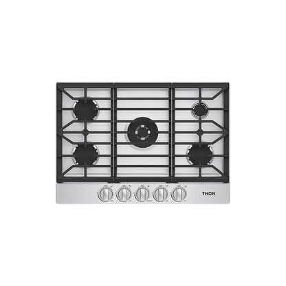 THOR 30" Professional Gas Cooktop with Stainless Knobs, TGC30F