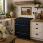 Gordon Ramsay by THOR Kitchen 30 Inch Professional Electric Range, 5 Element, Convection Oven in Matte Black with Blue Accents, RSE30PB-BLU