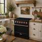 Gordon Ramsay by THOR Kitchen 30 Inch Professional Electric Range, 5 Element, Convection Oven in Matte Black with Rose Gold Accents, RSE30PB-RSG