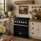 Gordon Ramsay by THOR Kitchen 30 Inch Professional Electric Range, 5 Element, Convection Oven in Matte Black with Stainless Steel Accents, RSE30PB-SS