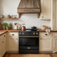 Gordon Ramsay by THOR Kitchen 36" 6.0 cu. ft. Professional Electric Range with Tilt Panel Touch Control, Self-Clean and Air Fry in Matte Black with Bronze Accents, RSE36B-BRZ