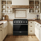 Gordon Ramsay by THOR Kitchen 36" 6 cu. ft. Professional Electric Range with 5 Burners in Black with Stainless Steel Accents, RSE36PB-SS