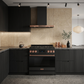 Gordon Ramsay by THOR Kitchen 36" 6.0 cu. ft. Professional Propane Gas Range with Tilt Panel Touch Control, Self-Clean and Air Fry in Matte Black with Rose Gold Accents, RSG36BLP-RSG