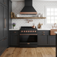 Gordon Ramsay by THOR Kitchen 36" 6 cu. ft. Professional Natural Gas Range with 6 Sealed Burners in Black with Rose Gold Accents, RSG36PB-RSG