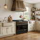 Gordon Ramsay by THOR Kitchen 48" 6.8 cu. ft. Professional Natural Gas Range in Matte Black with Bronze Accents, RSG48EB-BRZ
