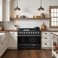 Gordon Ramsay by THOR Kitchen 48" 6.8 cu. ft. Professional Propane Gas Range in Matte Black with Stainless Steel Accents, RSG48EBLP-SS