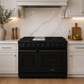 THOR Kitchen Professional 48" 6.75 cu. ft. Propane Gas Range, 6 Sealed Burners with Griddle in Matte Black, LRG4807UBLP